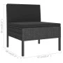 Gartenmöbelset 5-tlg. und Kissen Kunststoff Rattan schwarz von vidaXL, Gartensets - Ref: Foro24-3094341, Preis: 380,15 €, Rab...