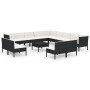 Garden furniture set 14 pieces black synthetic rattan cushions by vidaXL, Garden sets - Ref: Foro24-3094488, Price: 1,00 €, D...