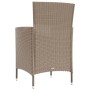 Set de comedor de jardín 3 pzas y cojines ratán sintético beige de vidaXL, Conjuntos de jardín - Ref: Foro24-3094901, Precio:...