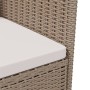 Set de comedor de jardín 3 pzas y cojines ratán sintético beige de vidaXL, Conjuntos de jardín - Ref: Foro24-3094901, Precio:...