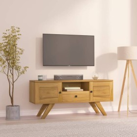 Solid teak wood TV cabinet 110x30x50 cm by vidaXL, TV Furniture - Ref: Foro24-340869, Price: 149,21 €, Discount: %