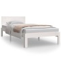 Estructura de cama madera maciza de pino blanco 90x200 cm de vidaXL, Camas y somieres - Ref: Foro24-833110, Precio: 136,67 €,...