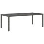 Set de comedor jardín 7 pzas cojines ratán sintético negro gris de vidaXL, Conjuntos de jardín - Ref: Foro24-3094937, Precio:...