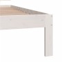 Estructura de cama madera maciza de pino blanco 90x200 cm de vidaXL, Camas y somieres - Ref: Foro24-833110, Precio: 136,67 €,...