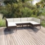 Set muebles de jardín 6 pzas y cojines ratán sintético marrón de vidaXL, Conjuntos de jardín - Ref: Foro24-3094587, Precio: 4...