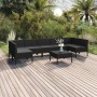 8-teiliges Gartenmöbel-Set und schwarze synthetische Rattankissen von vidaXL, Gartensets - Ref: Foro24-3094593, Preis: 563,79...