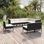 Gartenmöbel-Set 9-teilig mit schwarzen synthetischen Rattankissen von vidaXL, Gartensets - Ref: Foro24-3094448, Preis: 682,78...