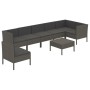 Set de muebles de jardín 8 pzas y cojines ratán sintético gris de vidaXL, Conjuntos de jardín - Ref: Foro24-3094390, Precio: ...