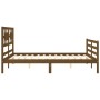 Estructura de cama con cabecero madera marrón miel 160x200 cm de vidaXL, Camas y somieres - Ref: Foro24-3194454, Precio: 173,...