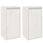 Wall cabinet 2 pcs solid white pine wood 30x30x60 cm by vidaXL, Shelves and shelves - Ref: Foro24-813488, Price: 84,10 €, Dis...