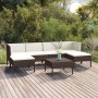 Set muebles de jardín 7 pzas y cojines ratán sintético marrón de vidaXL, Conjuntos de jardín - Ref: Foro24-3094535, Precio: 5...