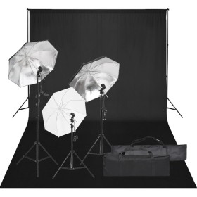 Fotostudio-Set mit Licht und Kulisse von vidaXL, Blitze und Studiobeleuchtung - Ref: Foro24-3094708, Preis: 185,20 €, Rabatt: %