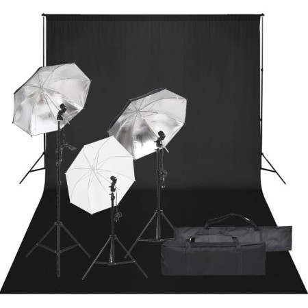 Fotostudio-Set mit Licht und Kulisse von vidaXL, Blitze und Studiobeleuchtung - Ref: Foro24-3094708, Preis: 189,53 €, Rabatt: %