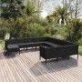 Gartenmöbel-Set 12-teilig und schwarze synthetische Rattankissen von vidaXL, Gartensets - Ref: Foro24-3094525, Preis: 915,99 ...