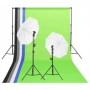 Photo studio kit with light set, background and reflector by vidaXL, Flashes and studio lighting - Ref: Foro24-3094732, Price...