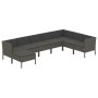 Set de muebles de jardín 8 pzas y cojines ratán sintético gris de vidaXL, Conjuntos de jardín - Ref: Foro24-3094422, Precio: ...