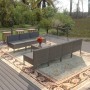 Set de muebles de jardín 8 pzas y cojines ratán sintético gris de vidaXL, Conjuntos de jardín - Ref: Foro24-3094330, Precio: ...