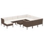 Set muebles de jardín 12 pzas y cojines ratán sintético marrón de vidaXL, Conjuntos de jardín - Ref: Foro24-3094511, Precio: ...