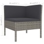 Set de muebles de jardín 5 pzas y cojines ratán sintético gris de vidaXL, Conjuntos de jardín - Ref: Foro24-3094342, Precio: ...