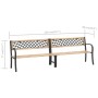 Double garden bench made of Chinese fir wood 238 cm by vidaXL, garden benches - Ref: Foro24-317134, Price: 153,99 €, Discount: %