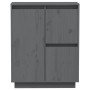 Aparador de madera maciza de pino gris 60x34x75 cm de vidaXL, Aparadores - Ref: Foro24-813392, Precio: 75,23 €, Descuento: %