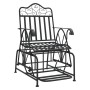 Black steel rocking bench 61 cm by vidaXL, garden benches - Ref: Foro24-318834, Price: 133,71 €, Discount: %