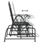 Black steel rocking bench 61 cm by vidaXL, garden benches - Ref: Foro24-318834, Price: 133,71 €, Discount: %