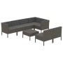 Set de muebles de jardín 8 pzas y cojines ratán sintético gris de vidaXL, Conjuntos de jardín - Ref: Foro24-3094394, Precio: ...