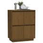 Solid pine wood sideboard in honey brown color, measuring 60x34x75 cm. by vidaXL, Sideboards - Ref: Foro24-813378, Price: 63,...