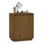 Aparador de madera maciza de pino marrón miel 60x34x75 cm de vidaXL, Aparadores - Ref: Foro24-813348, Precio: 66,14 €, Descue...