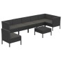 8-teiliges Gartenmöbel-Set und schwarze synthetische Rattankissen von vidaXL, Gartensets - Ref: Foro24-3094389, Preis: 526,33...