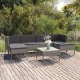 Set de muebles de jardín 7 pzas y cojines ratán sintético gris de vidaXL, Conjuntos de jardín - Ref: Foro24-3094538, Precio: ...