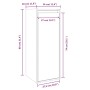 Wandschrank 2 Stk. aus massivem weißem Kiefernholz 30x30x80 cm von vidaXL, Regale und Regale - Ref: Foro24-813498, Preis: 89,...