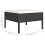 Gartenmöbelset 11-teilig und schwarze synthetische Rattankissen von vidaXL, Gartensets - Ref: Foro24-3094584, Preis: 928,02 €...