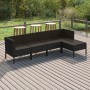 5-piece garden furniture set with black synthetic rattan cushions by vidaXL, Garden sets - Ref: Foro24-3094381, Price: 323,52...