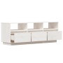 Massiver TV-Schrank aus weißem Kiefernholz, 140 x 37 x 50 cm von vidaXL, TV-Möbel - Ref: Foro24-813431, Preis: 129,58 €, Raba...