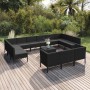 Gartenmöbel-Set 14-teilig, schwarze Kissen aus synthetischem Rattan von vidaXL, Gartensets - Ref: Foro24-3094629, Preis: 1,00...