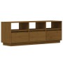 Honey brown solid pine wood TV cabinet 140x37x50 cm by vidaXL, TV Furniture - Ref: Foro24-813433, Price: 136,79 €, Discount: %