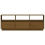 Honey brown solid pine wood TV cabinet 140x37x50 cm by vidaXL, TV Furniture - Ref: Foro24-813433, Price: 136,79 €, Discount: %