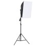 Fotostudio-Set mit Lichtset, Hintergrund und Reflektor von vidaXL, Blitze und Studiobeleuchtung - Ref: Foro24-3094733, Preis:...