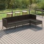 5-teiliges Gartenmöbel-Set und graue synthetische Rattankissen von vidaXL, Gartensets - Ref: Foro24-3094382, Preis: 367,28 €,...