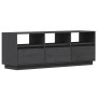 Gray pine solid wood TV cabinet 140x37x50 cm by vidaXL, TV Furniture - Ref: Foro24-813432, Price: 115,54 €, Discount: %