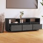 Gray pine solid wood TV cabinet 140x37x50 cm by vidaXL, TV Furniture - Ref: Foro24-813432, Price: 115,54 €, Discount: %