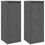 Wall cabinets 2 pcs solid gray pine wood 30x30x80 cm by vidaXL, Shelves and shelves - Ref: Foro24-813500, Price: 59,99 €, Dis...