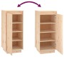 Schuhschrank aus massivem Kiefernholz, 35 x 35 x 80 cm von vidaXL, Schuhregale und Schuhorganisatoren - Ref: Foro24-813535, P...