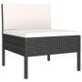 Set muebles de jardín 9 pzas y cojines ratán sintético negro de vidaXL, Conjuntos de jardín - Ref: Foro24-3094424, Precio: 78...