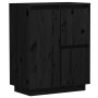 Solid black pine wood sideboard 60x34x75 cm by vidaXL, Sideboards - Ref: Foro24-813394, Price: 75,99 €, Discount: %