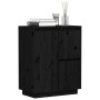 Solid black pine wood sideboard 60x34x75 cm by vidaXL, Sideboards - Ref: Foro24-813394, Price: 75,99 €, Discount: %