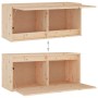 Wandschrank aus massivem Kiefernholz, 80 x 30 x 35 cm von vidaXL, Regale und Regale - Ref: Foro24-813455, Preis: 64,49 €, Rab...