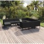 Gartenmöbel-Set 12-teilig und schwarze synthetische Rattankissen von vidaXL, Gartensets - Ref: Foro24-3094513, Preis: 904,48 ...